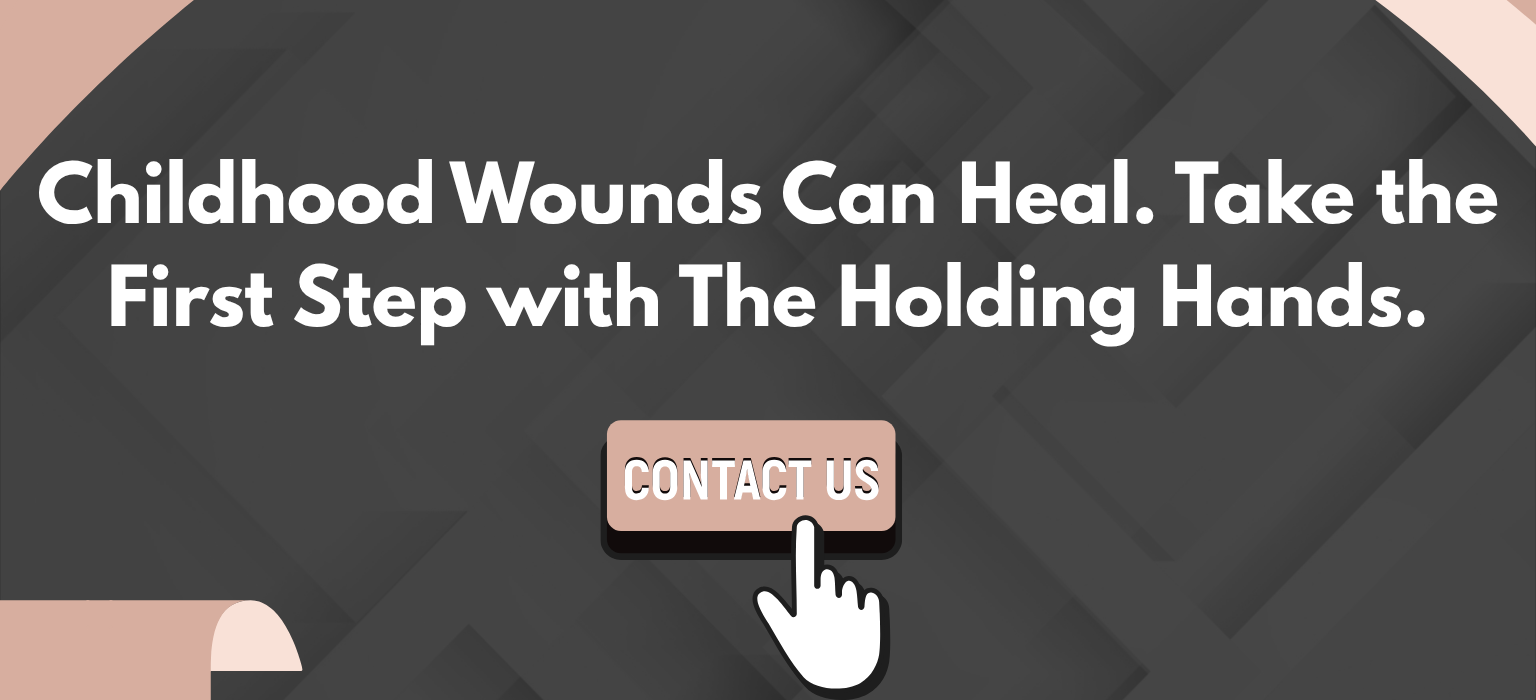 Illustration of healing childhood trauma with The Holding Hands support.