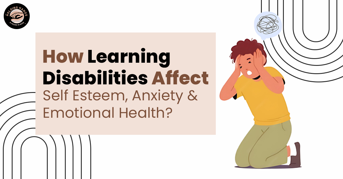 A young boy struggling with studies, showing stress and frustration — representing how learning disabilities affect self-esteem, anxiety, and emotional health.