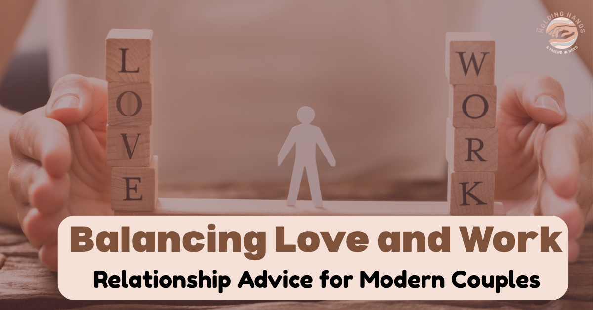 Balancing love and work illustration – relationship advice for modern couples to manage career and emotional connection effectively | relationship counseling blog image