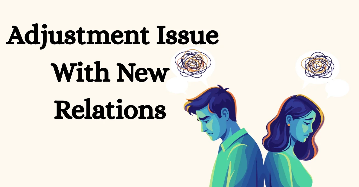 Illustration representing adjustment issues with new family relationships after marriage