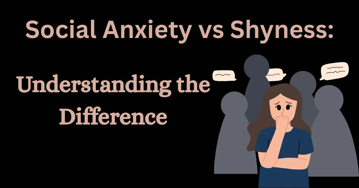 Social anxiety vs shyness comparison infographic